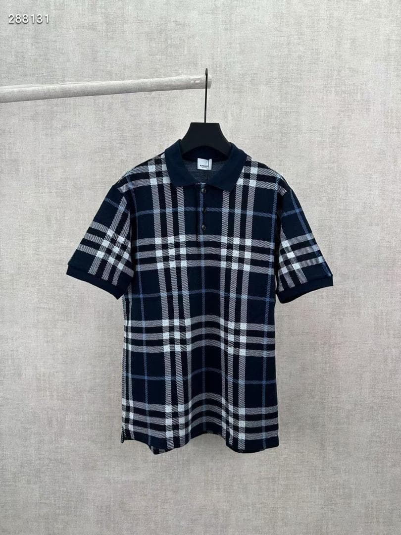 Check Knit Polo Shirt
