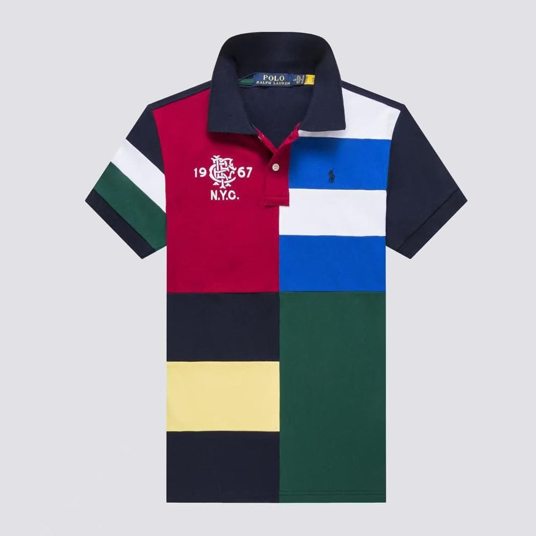 Colorblock Piqué Polo Shirt