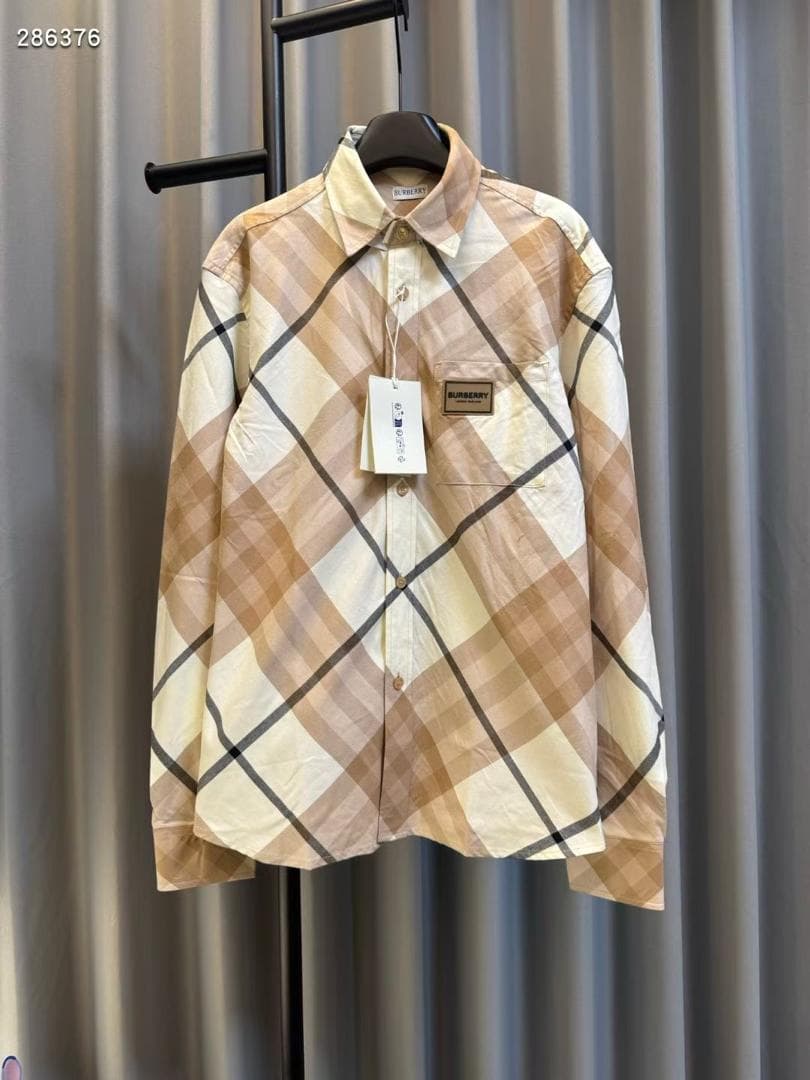Diagonal Check Flannel Shirt