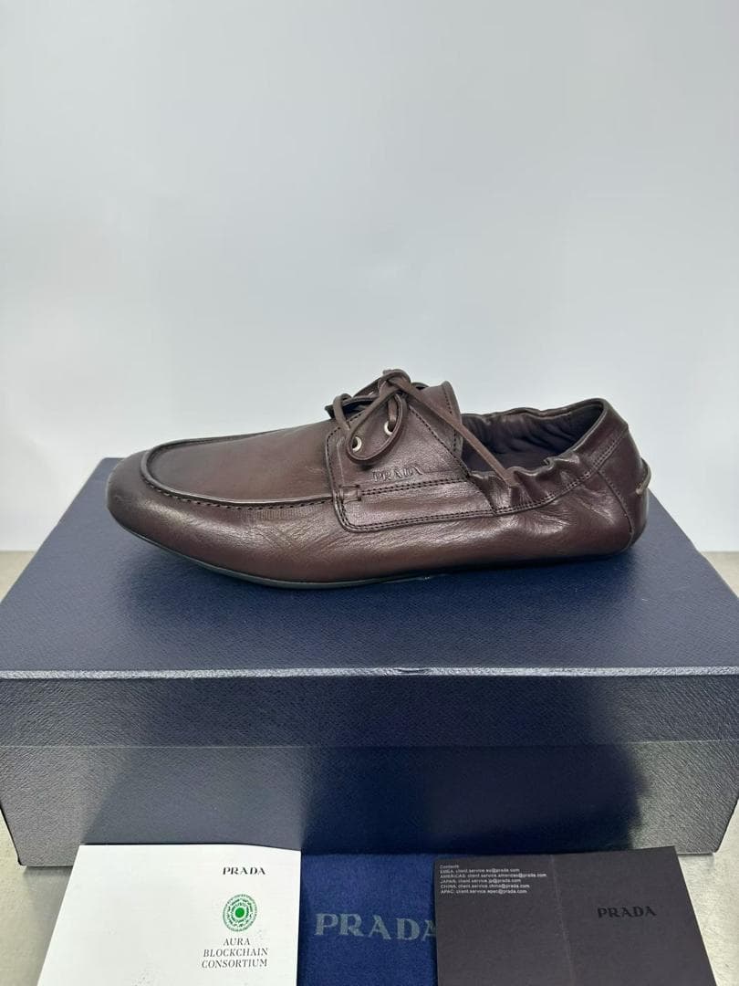 Lace-Up Leather Driving Loafer