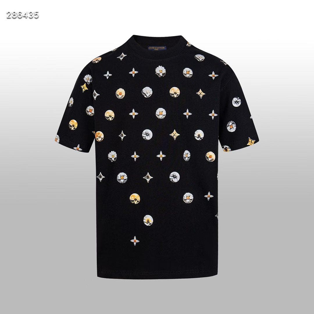 Monogram Floral-Print Crewneck Tee