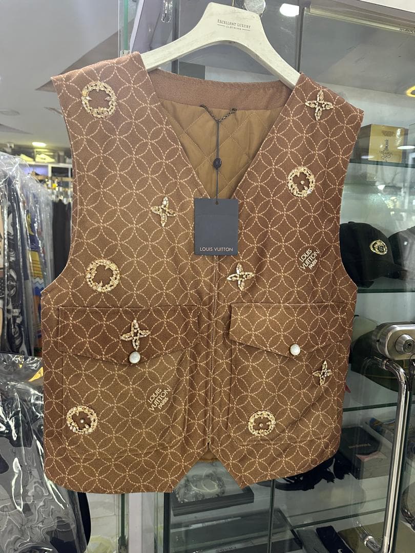 Quilted Diamond-Stitch Vest