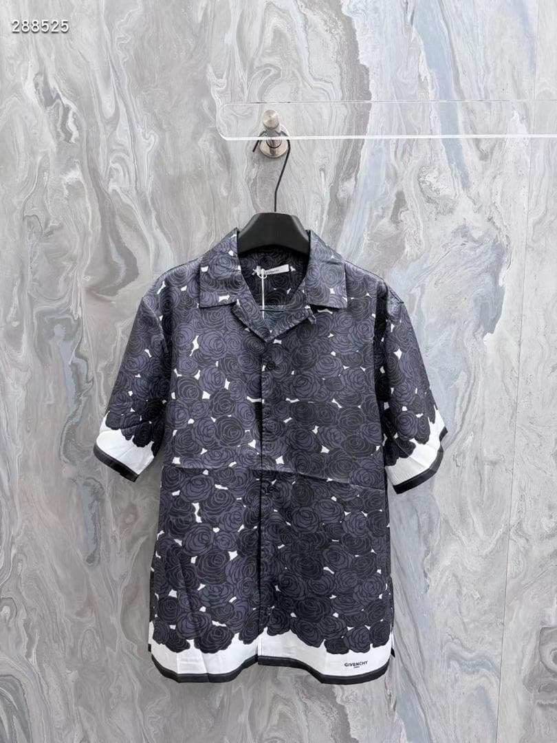 Rose Floral-Print Camp Shirt