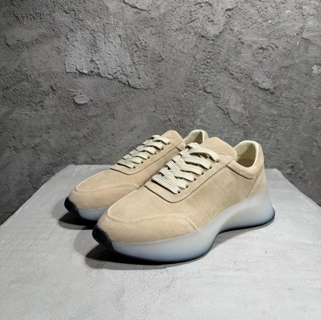 Suede Low-Top Chunky Sneaker