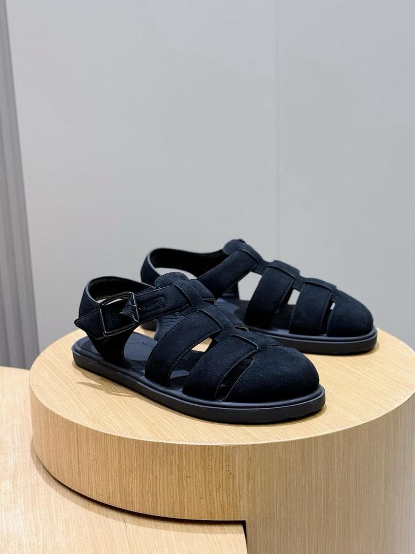 Woven-Strap Fisherman Sandal